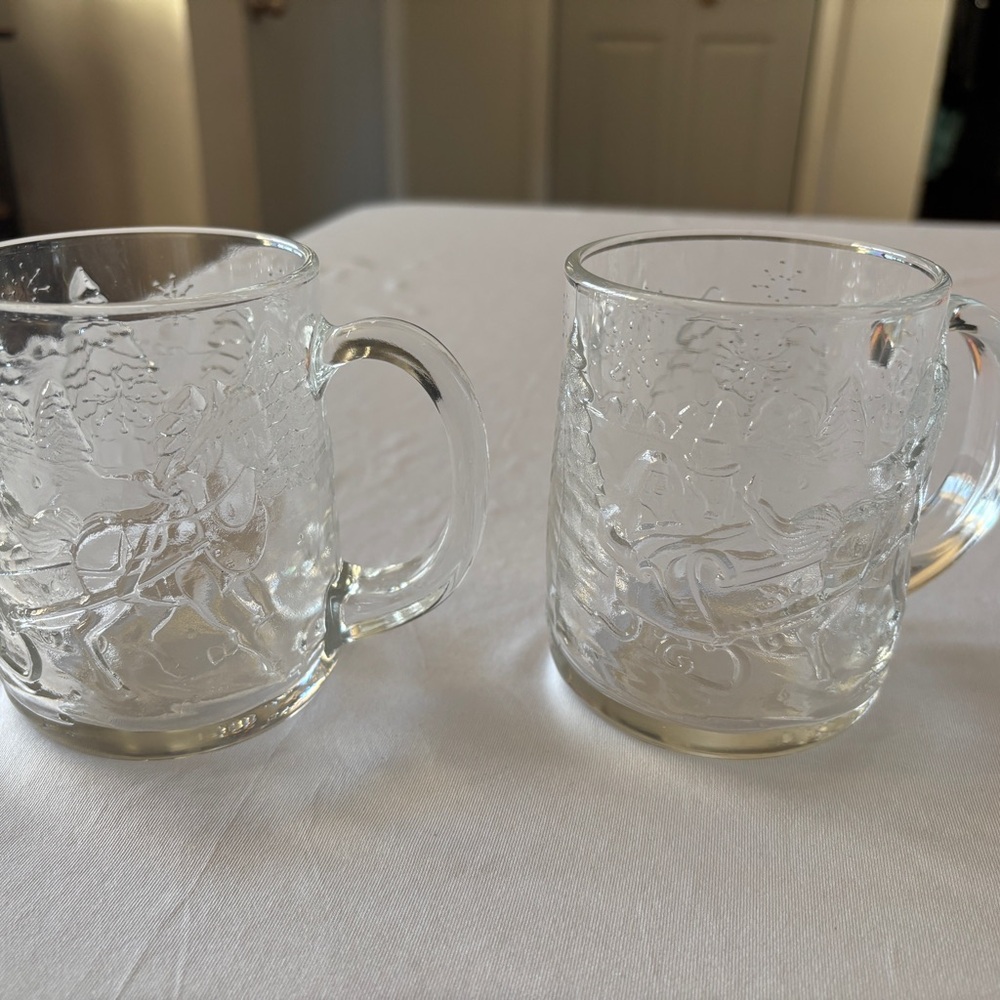 Luminarc Glass Mug Set with Winter Etching